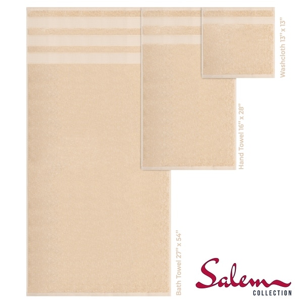 dimension image slide 3 of 10, American Soft Linen Salem Bath Towel Set, 6 Piece Towels for Bathroom Large 100% Cotton 2 Bath Towels 2 Hand Towels 2 Washcloths