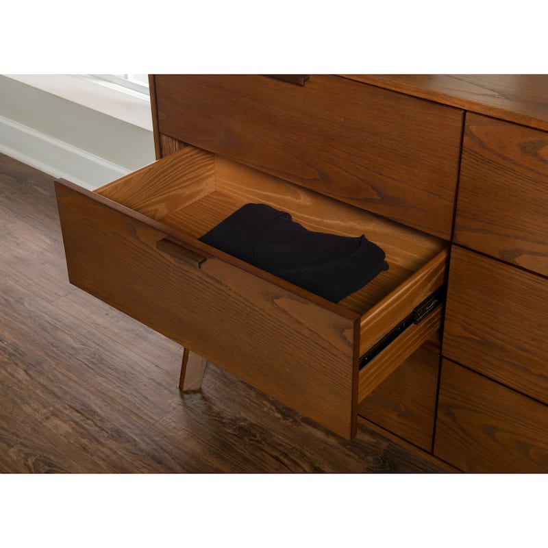 Carter Wooden Mid-Century 6-Drawer Dresser