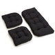 preview thumbnail 11 of 20, Twill 3-piece Indoor Settee Cushion Set Black