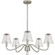 preview thumbnail 2 of 5, McKinney 5-Light Brushed Nickel Chandelier