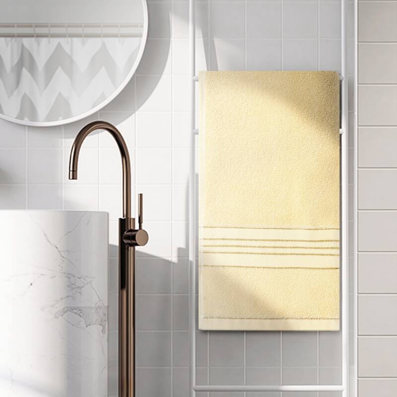 100% Cotton Hand Towels 14" x 30", Lightweight, Soft, Absorbent Washcloths Set for Home Bathroom Hotel - 14" x 30" - Orange