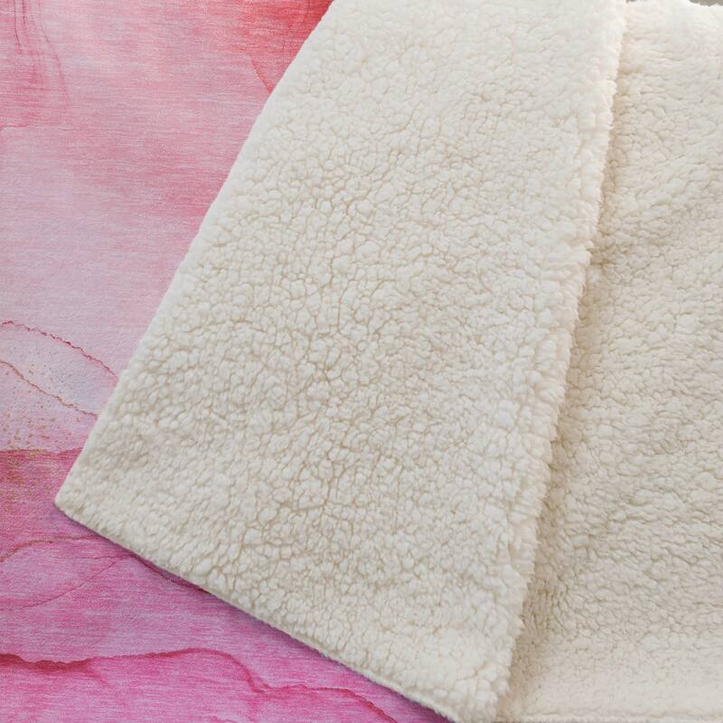 Premium Machine Washable Modern Abstract Sherpa Throw Blanket
