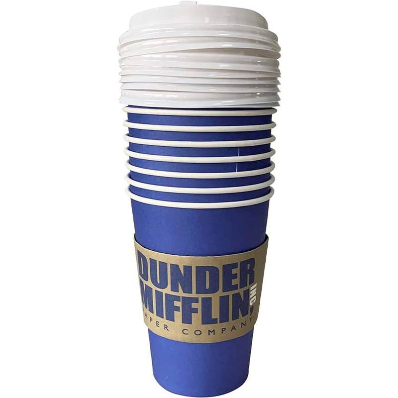 Silver Buffalo The Office Dunder Mifflin 8pk Paper Travel Disposable Cups - 16 Oz