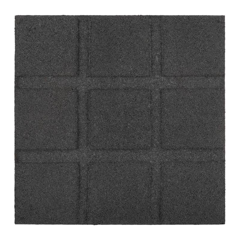 Pure Garden Rubber Deck Tiles 8-Pack - 28SQFT Outdoor Flooring Pavers