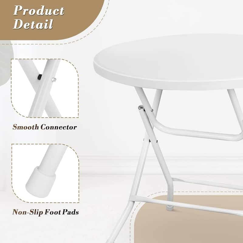 Portable Folding Bistro Table for Office, Events, Parties, Weddings, Patio