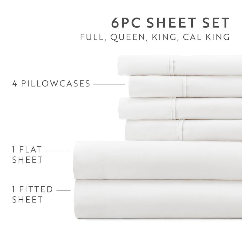 Becky Cameron Double Brushed Deep Pocket 6 Piece Sheet Set