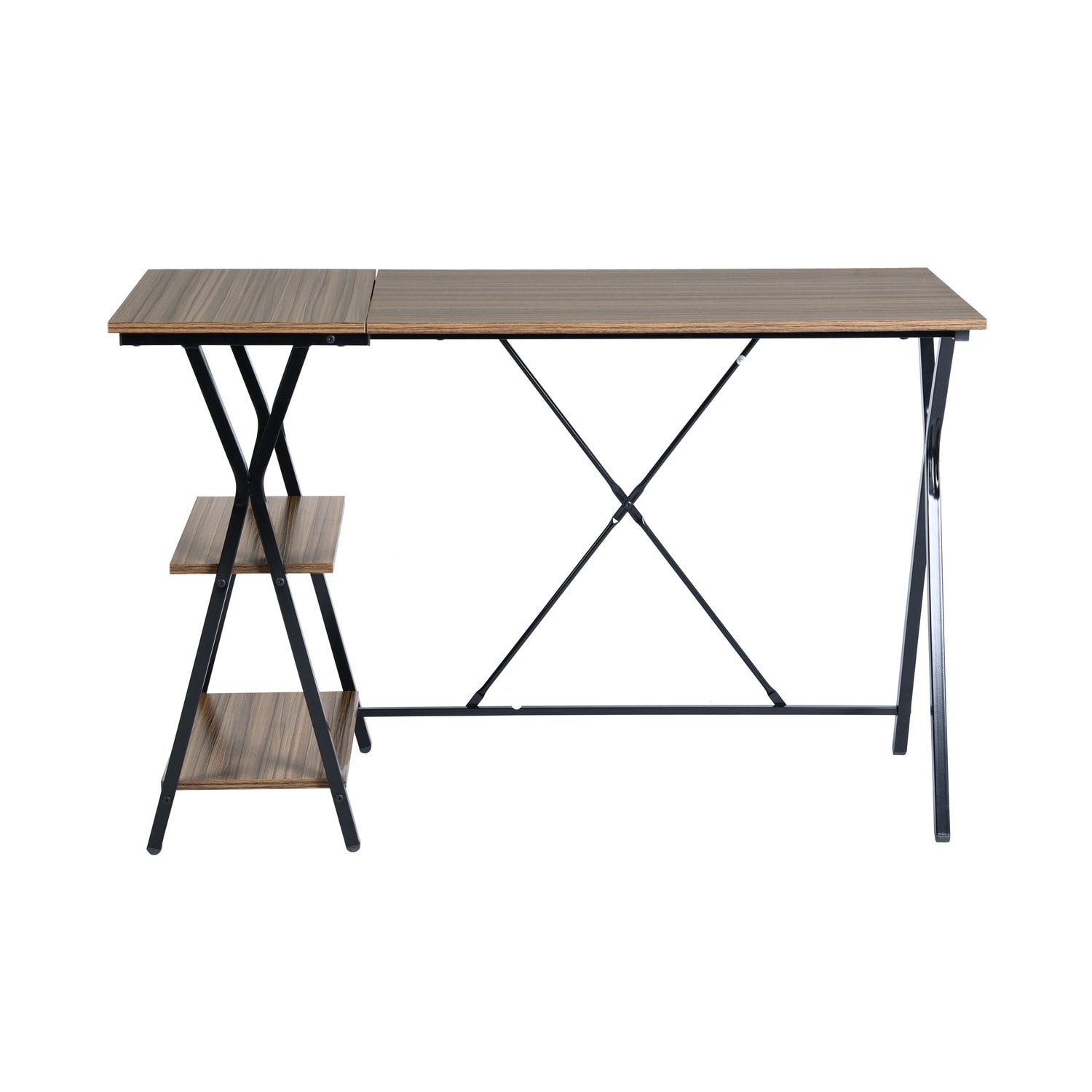 Balsam 47.2'' Wide Reversible Desk with 2 Shelves