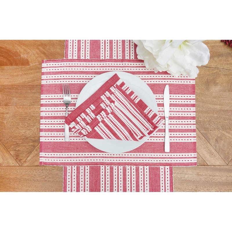 Warner Scarlet Woven Reversible Napkin Set of 6 - Set of 6