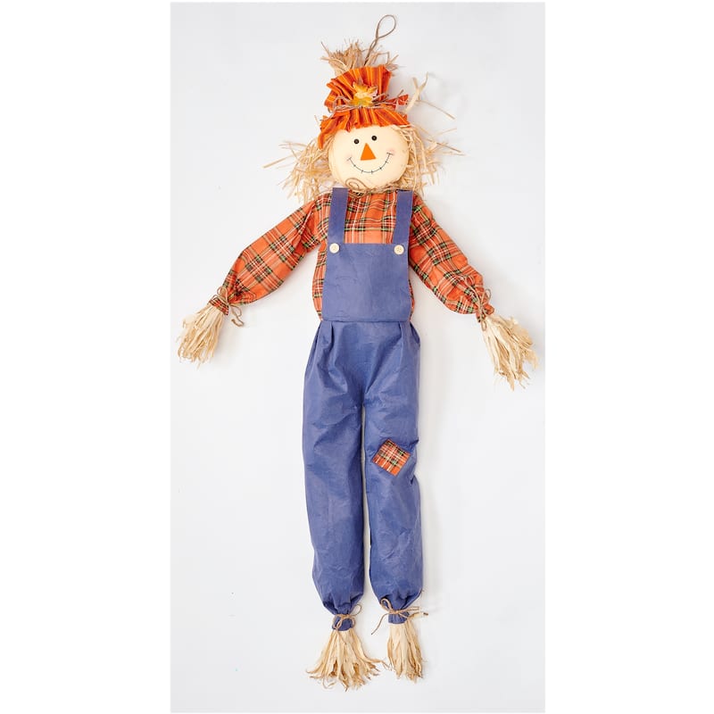 24" Hanging Stuffed Harvest Scarecrow, Set of 3