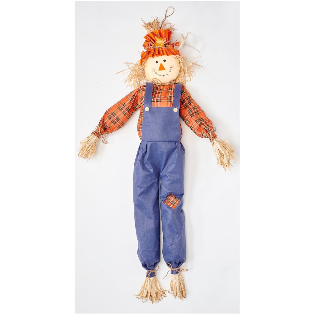 24" Hanging Stuffed Harvest Scarecrow, Set of 3