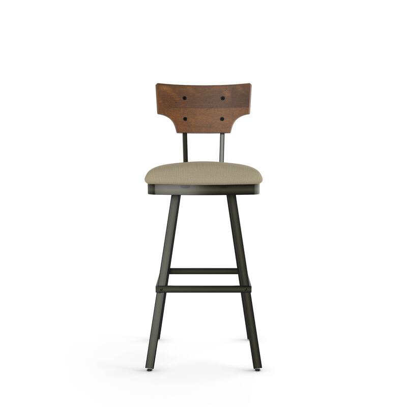 Amisco Gustavson Swivel Counter and Bar Stool