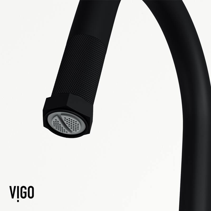 VIGO Hart Arched 18" H Single Handle Pull-Down Kitchen Faucet