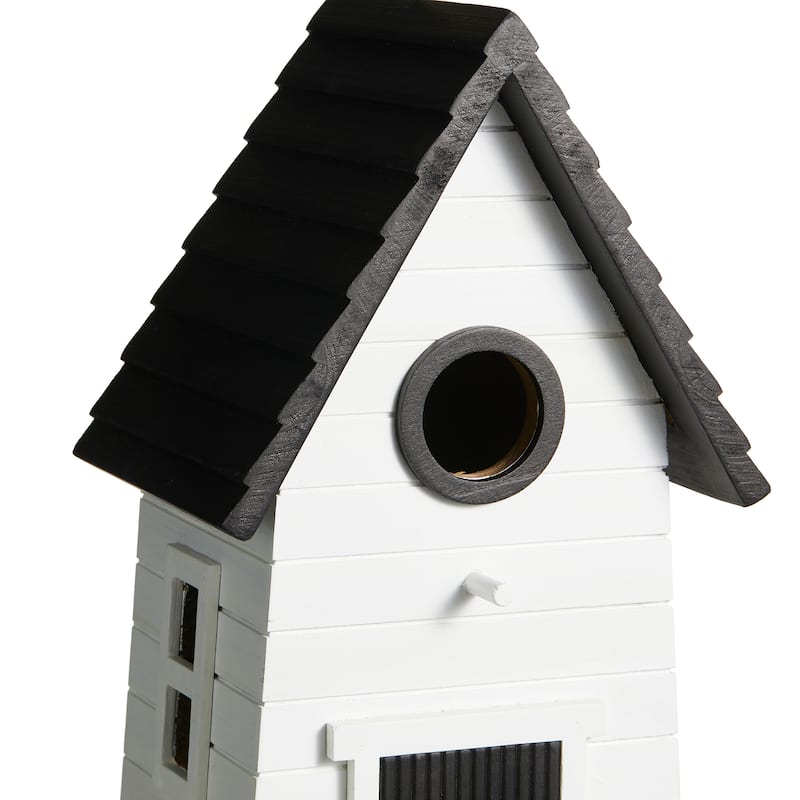 Glitzhome 14.25"H Functional and Decorative Solid Wood Garden Birdhouse - 8.50''L X 5.75''W X 14.25''H