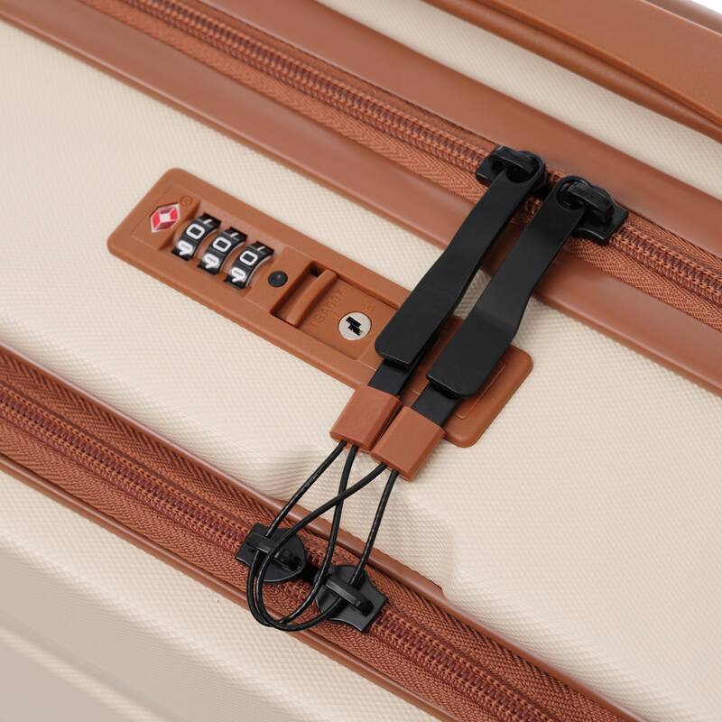 Luggage Sets 5 Piece with Front Opening, Hardside Expandable Carry On Suitcase Set with Double Spinner Wheel with USB Port