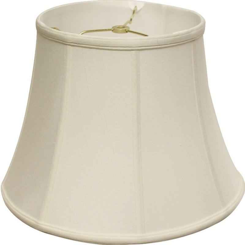 HomeRoots 16" White Altered Bell Monay Shantung Lampshade - 16