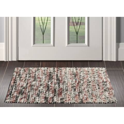 Hand Made Brown Polyester Modern & Contemporary Oriental Area Rug - 2' x 3'