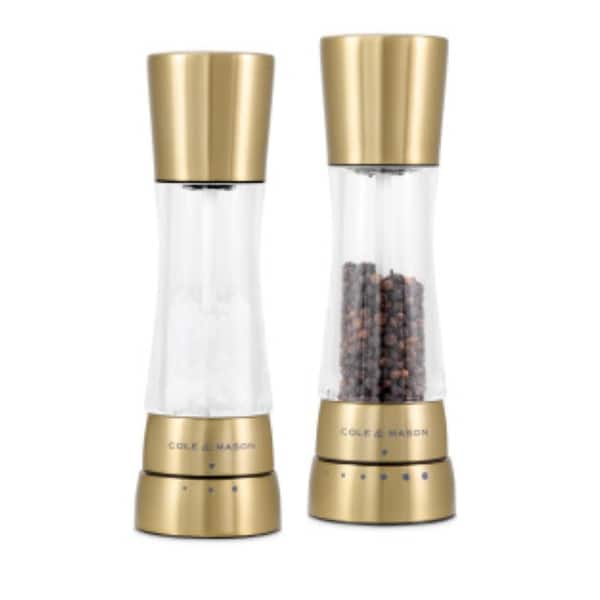 Cole & Mason Derwent Matt Gold Salt & Pepper Mill Gift Set 7.5"