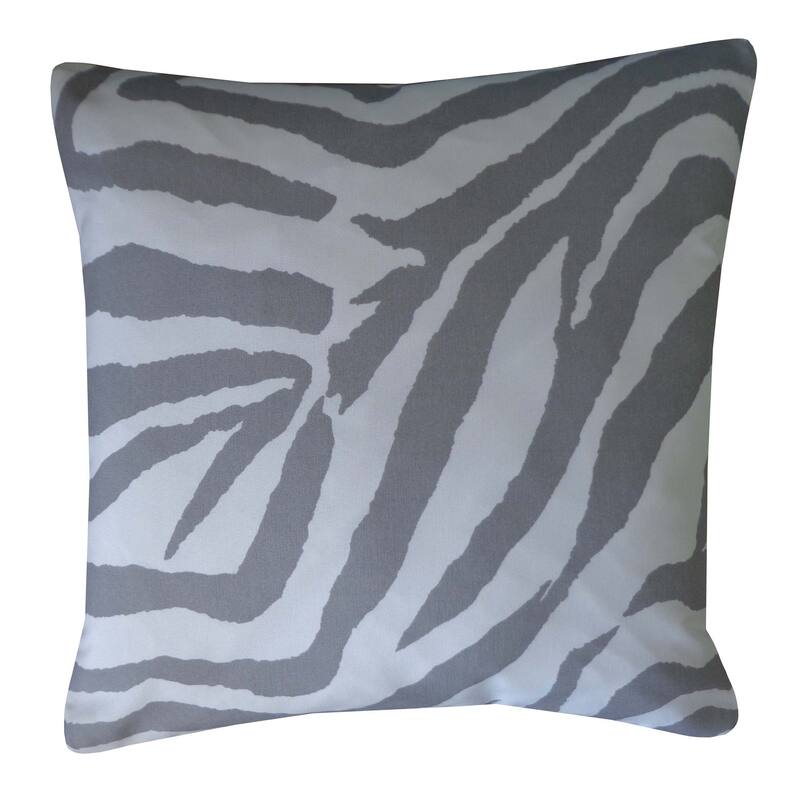 Jiti Outdoor Waterproof Casual Animal Zebra Patterned Square Throw Pillows Cushions for Pool Patio Chair 20 x 20
