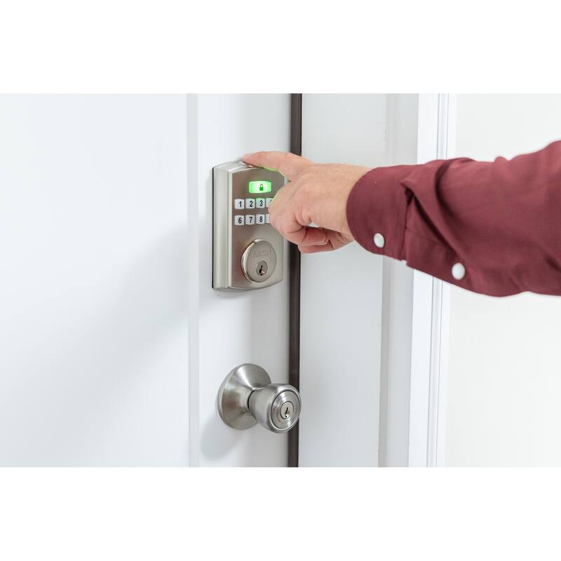 Brinks 4392 Brinks Electronic Fingerprint and Keypad Deadbolt Lock