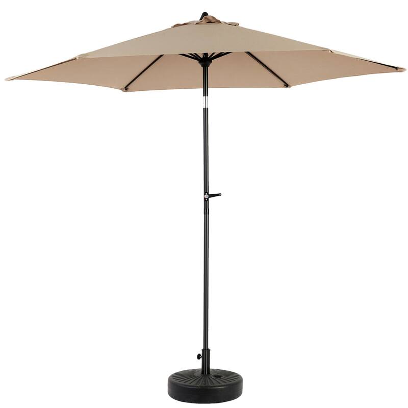 104" Patio Umbrella with Push Button Tilt,6 Ribs and Crank (No Base)