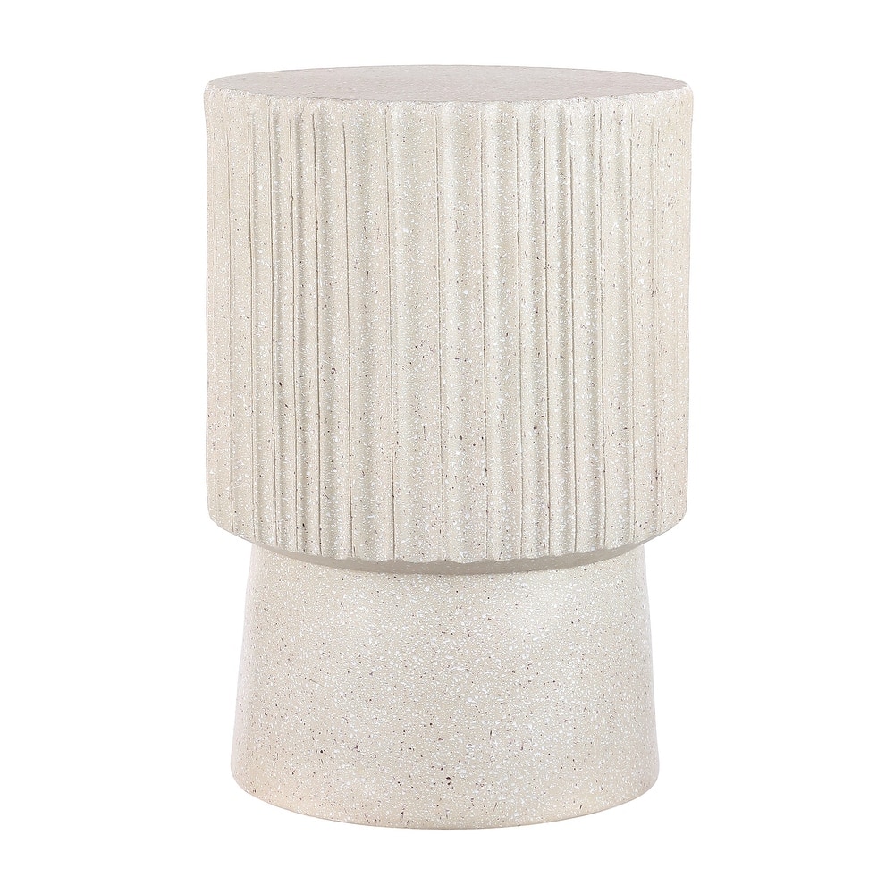 JONATHAN Y Kline 19" Modern Art Deco Tambour Accent Table