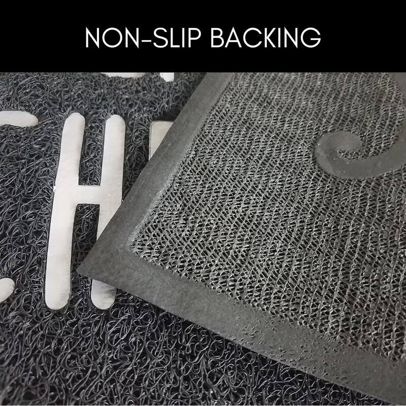 Outdoor Front Door Mat French Bienvenue Chez Nous 30x18 Black