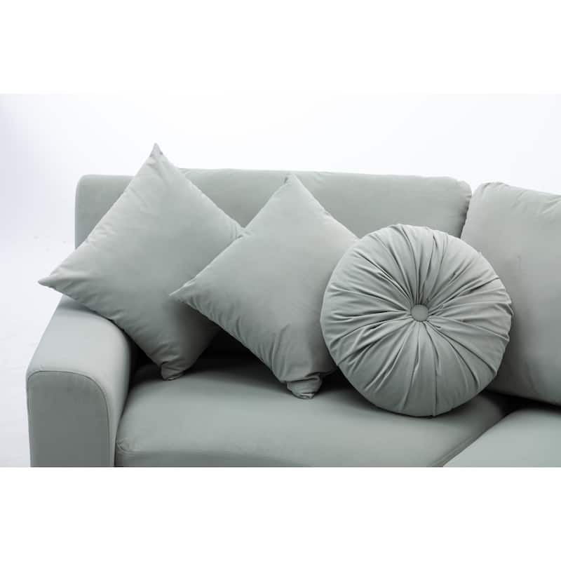 136'' Velvet sofa Sectional U Shaped 4 Seater Symmetrical Modular Curve Sofas