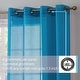 preview thumbnail 14 of 117, HLC.me 2 Piece Semi Sheer Voile Window Curtain Drapes Grommet Top Panels Bedroom, Living Room - Set of 2 panels