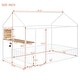 preview thumbnail 3 of 30, Metal House Bed Frame with Functional Desk Power Outlets and USB Ports