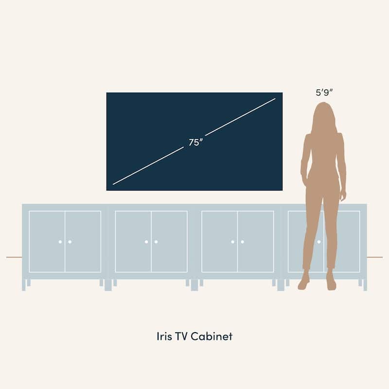 Iris Wooden Accent Cabinet, Sideboard Credenza or TV Stand with Arched Cabinet Doors and Adjustable Shelves