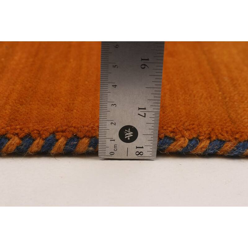 Kashkuli Gabbeh Orange Rug 6'7" x 8'1" - 6'7 x 8'1