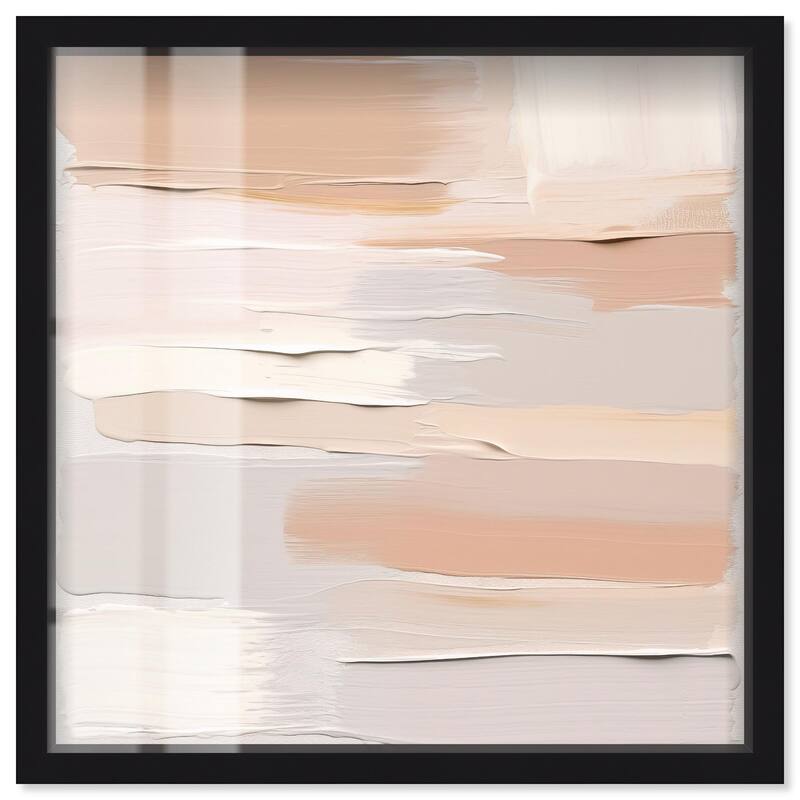 Roseate Cream Tones I Shadowbox by Art Remedy - Black - 12" x 12"