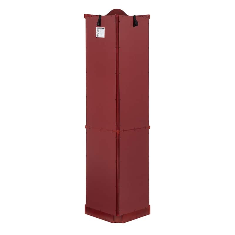 Wine Cabinet with Adjustable Glass Shelves Carved Decoration