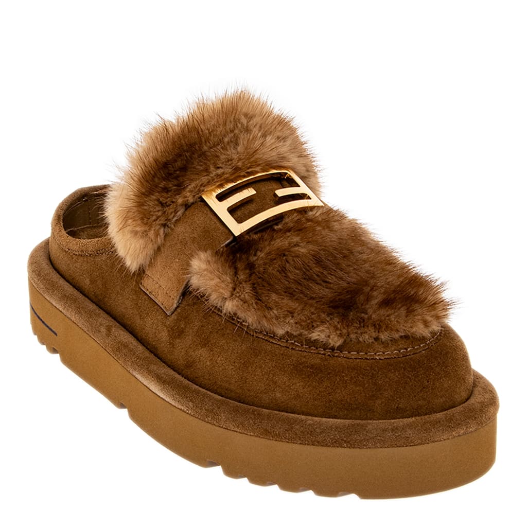 Fendi Après Chic Suede Sabots