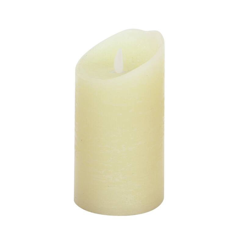 Wax Flameless Candle with Remote Control - Set of 3 Beige - Roche River Decor