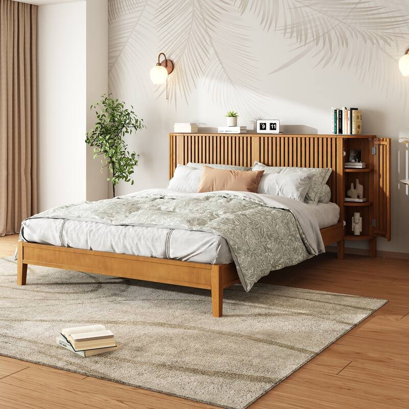 Christopher Knight Home - Theodosia Solid Wood Bedframe with Headboard