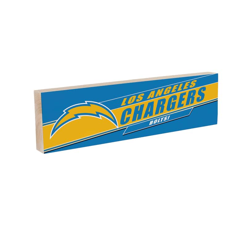 Los Angeles Chargers Wooden Tabletop Mantel Shelf Sign