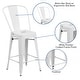 preview thumbnail 92 of 97, 24'' High Metal Indoor-Outdoor Counter Height Stool with Back