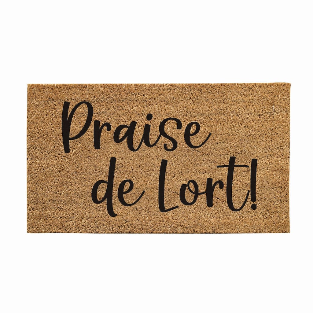 28" x 16" Natural Coir Door Mat, Praise de Lort - 28" x 16"