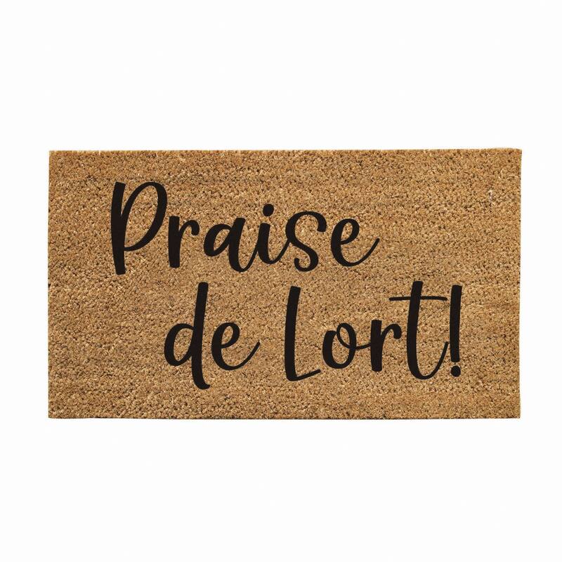 28" x 16" Natural Coir Door Mat, Praise de Lort - 28" x 16"