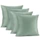 Nestl Solid Microfiber Soft Velvet Throw Pillow Cover (Set of 4) - 22" x 22" - Mint