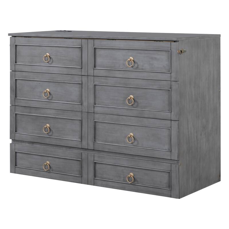 Murphy Bed with Versatile Storage & Large Drawers