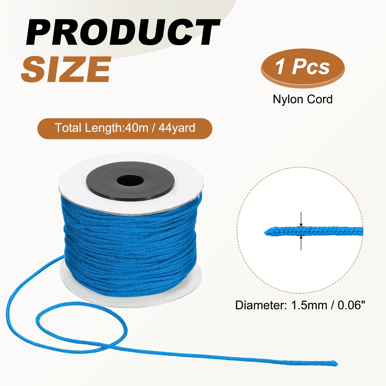 Nylon String for Bracelets, Nylon Rope Cord Braided Ornament Lanyard Thread for DIY Craft Bead Bracelet Making