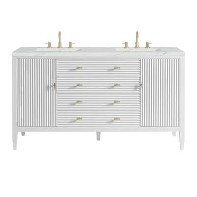 James Martin Vanities 485-V60D-3ENC Myrrin 60" Double Basin Wood