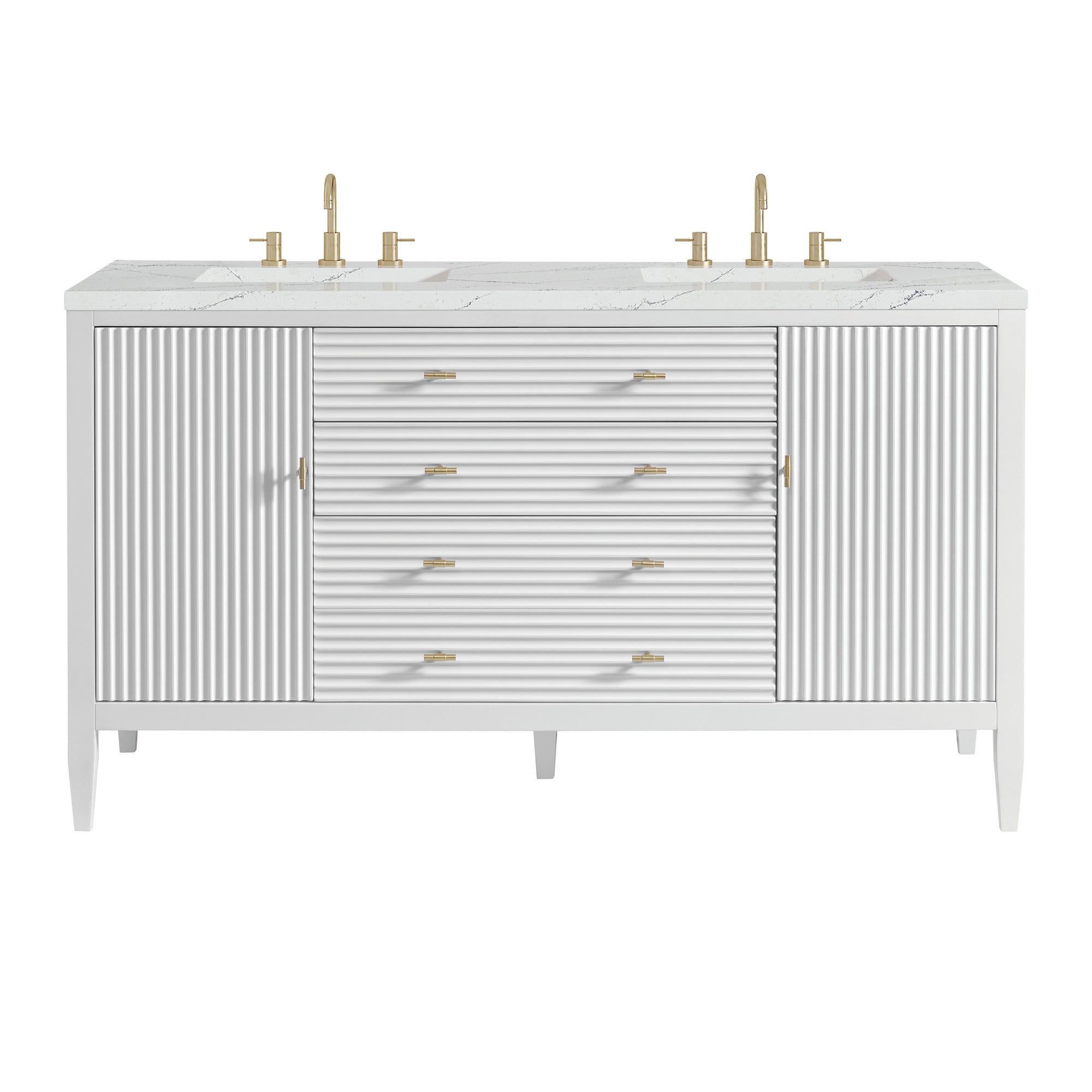 James Martin Vanities 485-V60D-3ENC Myrrin 60" Double Basin Wood