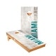 preview thumbnail 1 of 3, Miami Vintage Gameday Cornhole Boards NO Bags - Add Board Lights