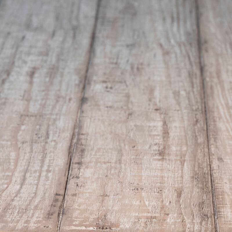 Zuri 72-inch Rectangular Reclaimed Pine Dining Table with Carved Four Poster Legs Finished in an Antique Seal