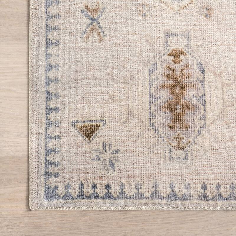 Nuloom Krystin SpinClean Distressed Machine Washable Area Rug