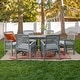 preview thumbnail 4 of 26, Middlebrook Surfside 7-Piece Acacia Outdoor Extension Dining Set - 55-79 x 35 x 30h
