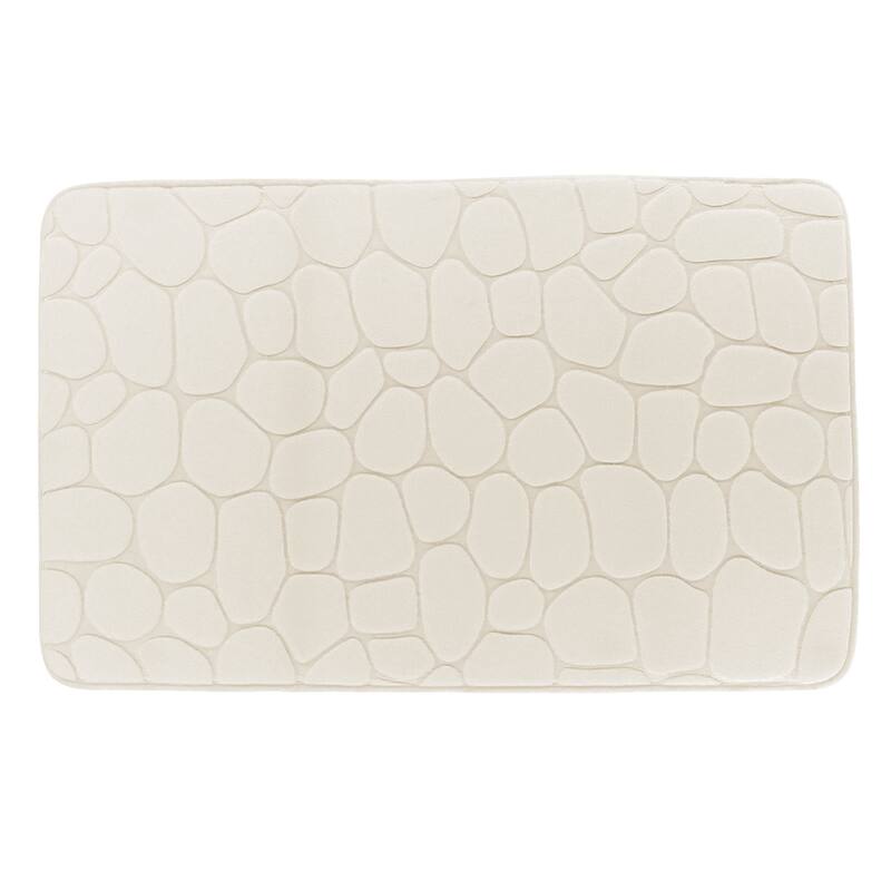 Memory Foam Bath Mat Pebble Design 32x20